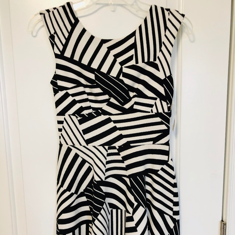 FLAMINGO BLACK AND WHITE DRESS